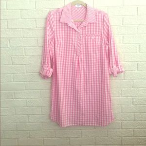 Crown & Ivy Pink and White Gingham Dress